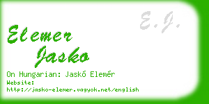 elemer jasko business card